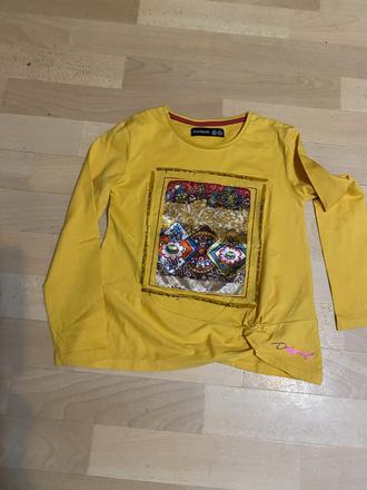 Tričko žlté s aplikíciou, desigual,122