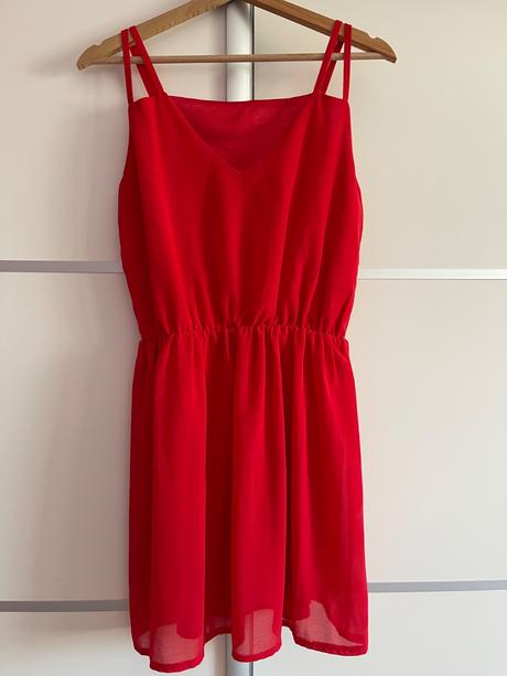 Letné voľné sexy red asos šaty xs/s, xs
