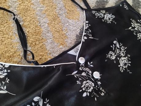 Saténové kvetinkové tielko s/m, s