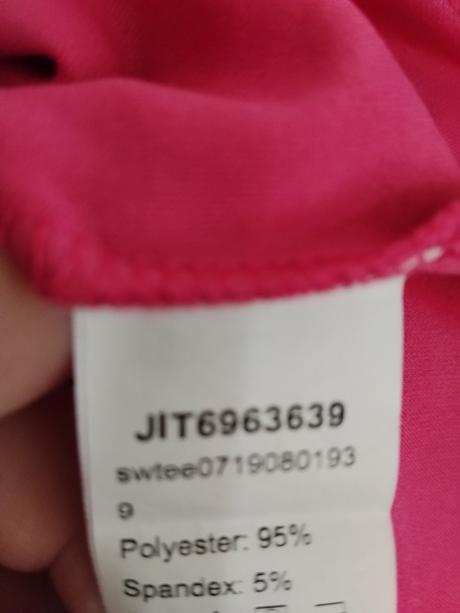Shein výrazný ružový top s riaseným výstrihom, xs