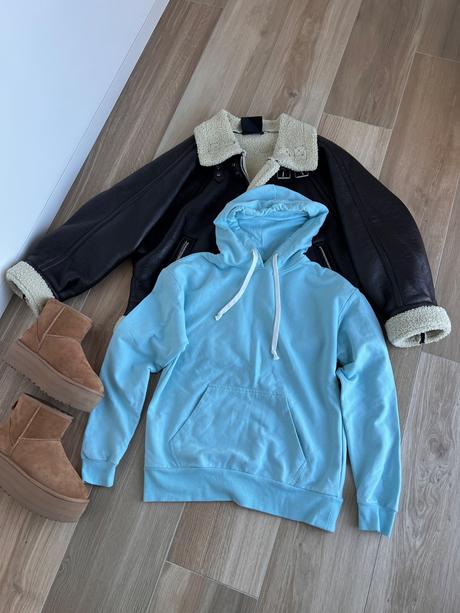 Tyrkysová mikina, h&m,xs