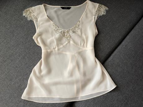 Krémová letná blúzka, veľkosť s, f&f,s