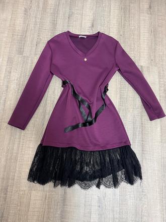 Damske poloteplakove saty s cipkou, 