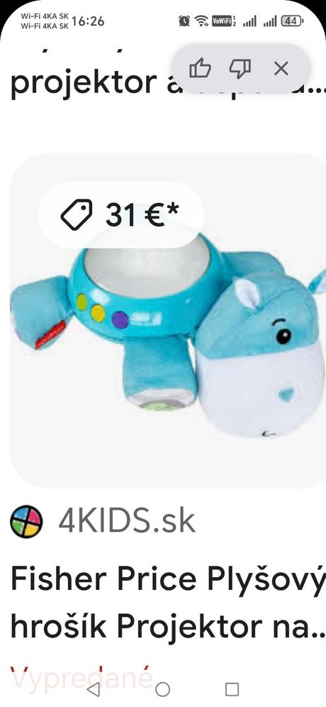 Hrošík fischer price, 