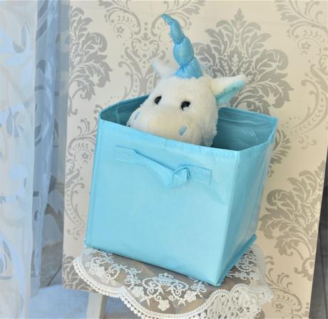 Modrý úložný košík, 