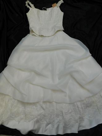 Luxusne nadherne svadobne saty(komplet), 38