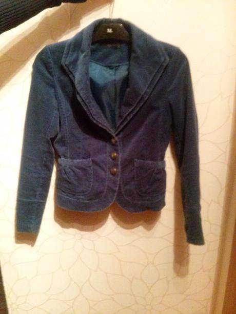 Sako manchestrové petrolejová farba, vero moda,36