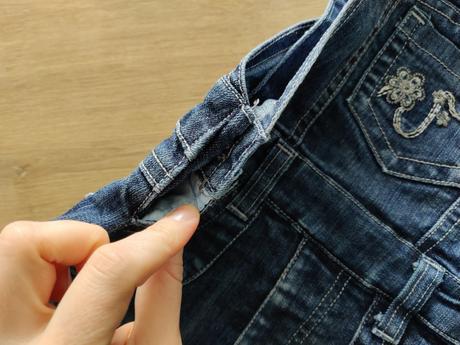 Riflová suknička na traky, 116