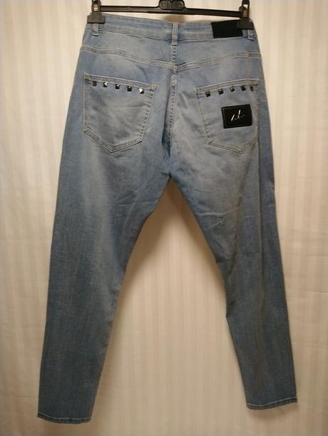 Dámske elastické rifle, couture, s