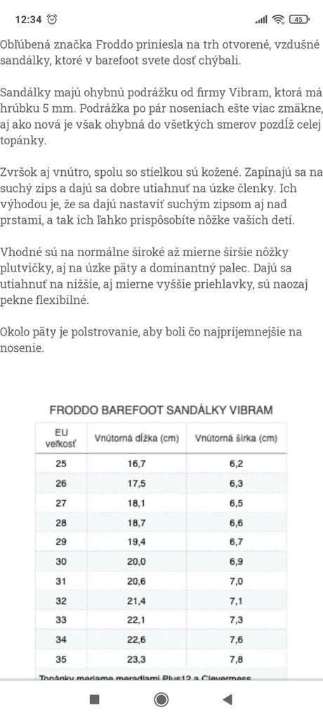 Froddo sandalky barefoot, froddo,25