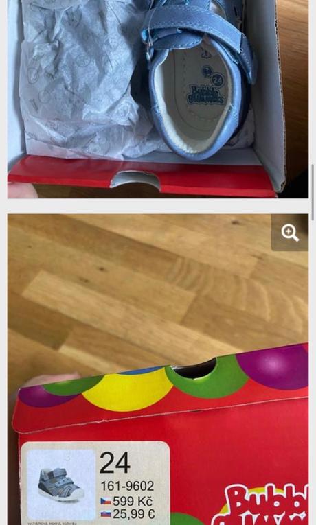 Sandáliky kožené 24 nové, bubble gummers,24