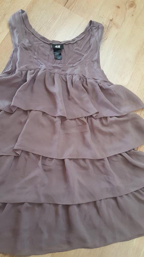 Volánový top, l, h&m,l
