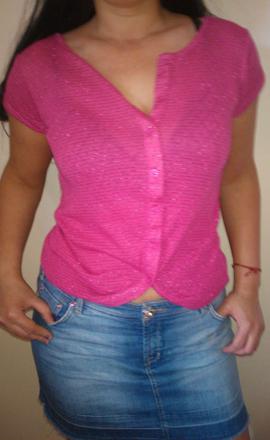 Tričko s efektnou mašľou na chrbátiku s/m, s