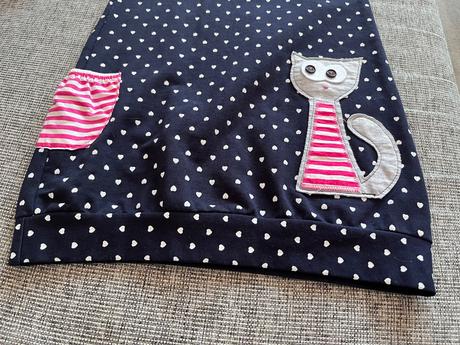 Nové - šaty srdiečkové s mačkou, v.110, 110