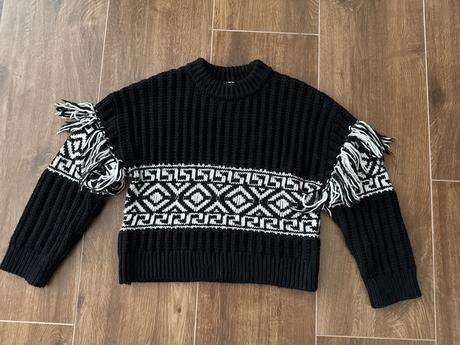 Čierny sveter, h&m,m