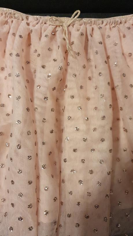 Ruzova trblietava sukna, h&m,134