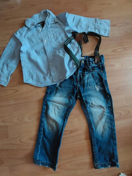 Košeľa+rifle, h&m,98