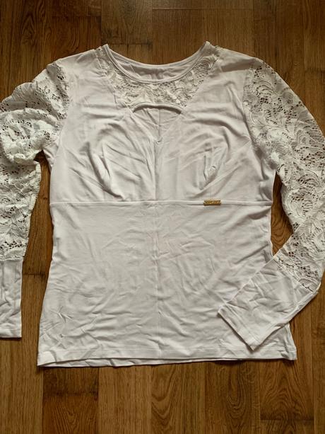 Elastické čipkované tričko, m