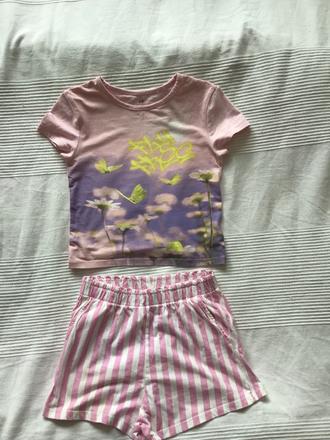 Crop tričko, h&m,134