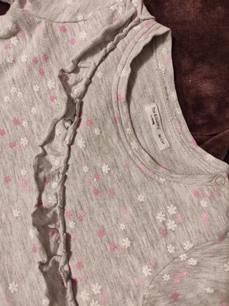 Sivé šaty s ružovými kvietkami, fox & bunny,86