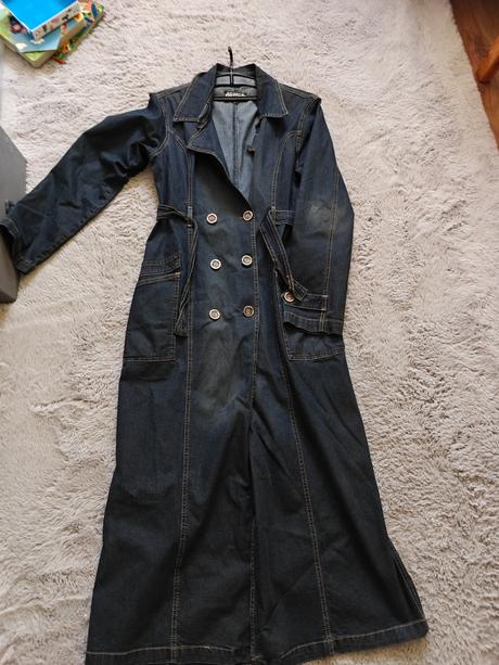 Dámsky tenký riflový kabát, l