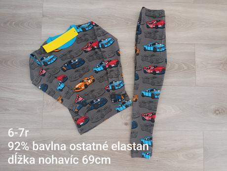 Dvojdielne pyžamo motív auta, traktor 6-7-8r, 116 / 122 / 134