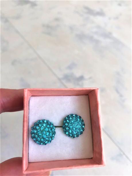 Luxusné štrasové náušnice/polgule,