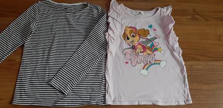 Tričká  2 kusy, h&m,122