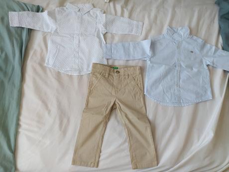 Chlapčenské košele a nohavice benetton, 1 rok, benetton,80
