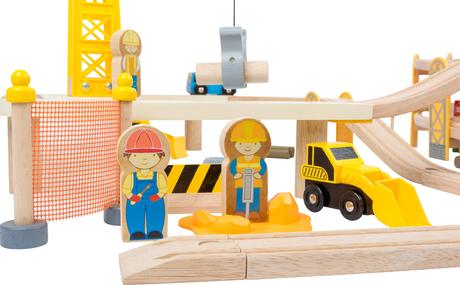 Small foot vláčkodráha so žeriavom,