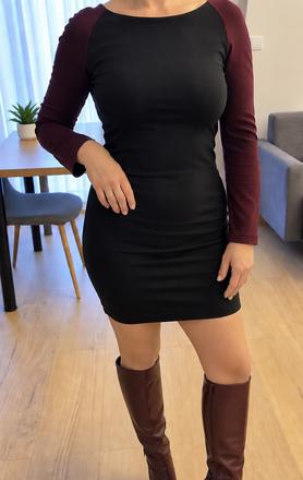 Zara basic prexhodne saty slivkove/baklazanove, zara,s