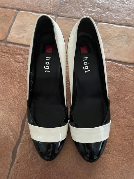 Hogl lodicky čierno biele, 38