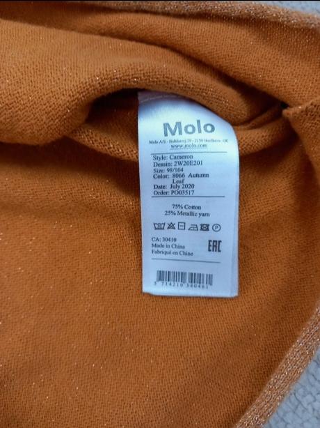 Zlaté bavlnené šaty molo 98/104, 104