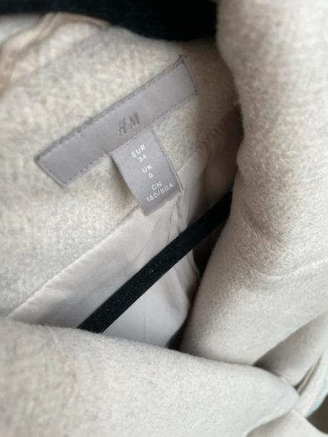 Hm premium vlnený kabát veľ. xs, h&m,xs