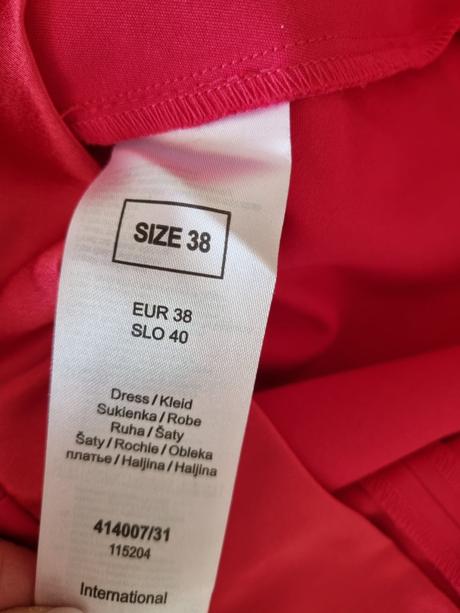 Magentové púzdrové šaty s perličkami orsay 38, orsay,38