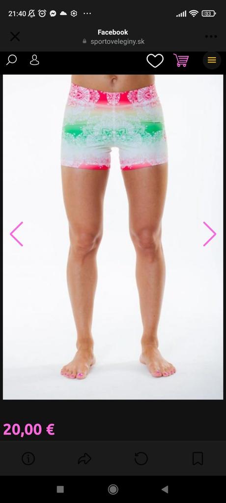 Športové šortky, xs