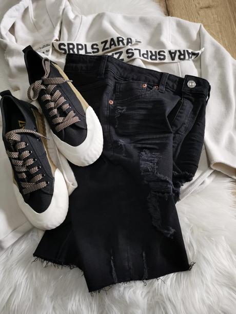 Riflové kraťasy po kolená, h&m,38