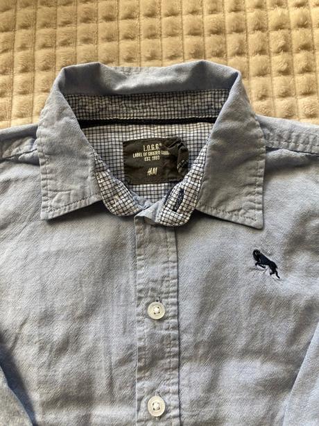 Bledomodrá košeľa, h&m,86