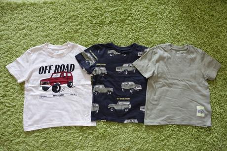 Tričká s autíčkami, h&m,98