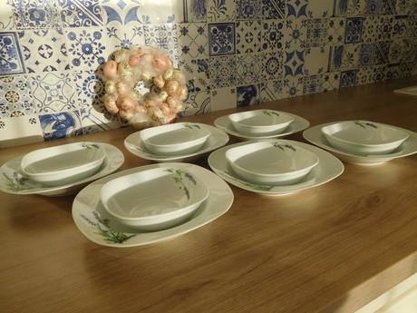 Taniere s miskami porcelánové-6+6,, 