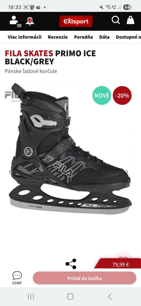 Pánske korčule na ľad fila 43, fila,43