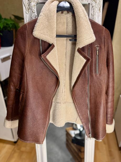 Bunda z ovcej koze, s