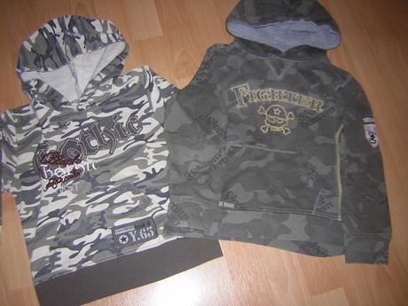 2 ks maskáčové mikiny vel. 122, 122