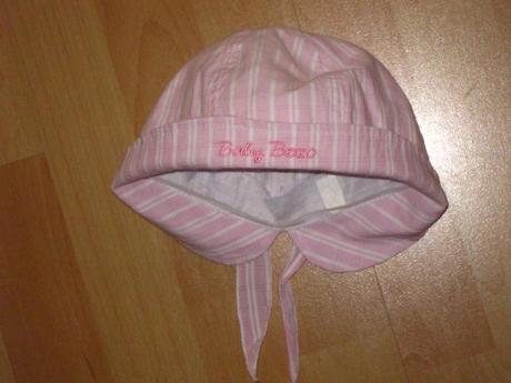 Ružovo-biely klobúčik s mašličkou obvod 50 cm, 92