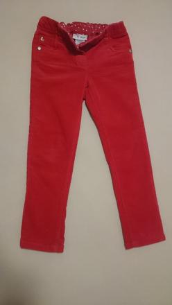 Dievčenské červené menčestráky zn. next, č. 104, next,104