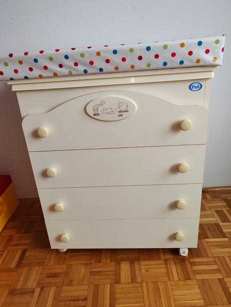 Prebaľovacia komoda s vaničkou, 