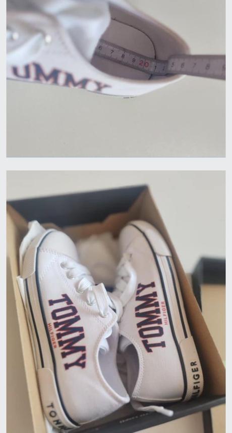Biele tenisky th, tommy hilfiger,32