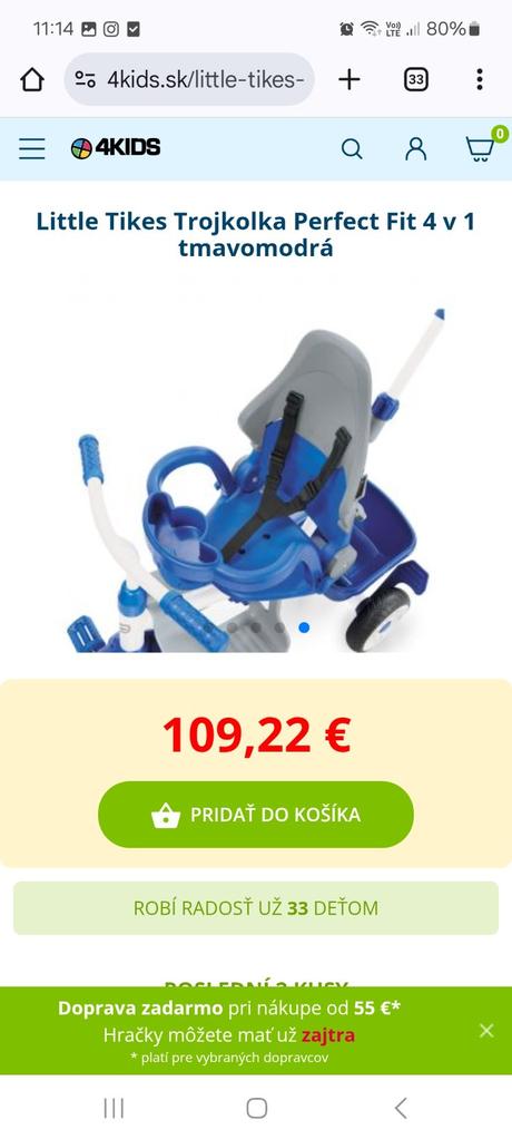 Trojkolka 4 v 1, little tikes