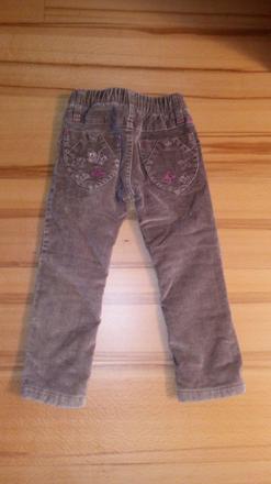 Flísom zateplené menčestráky, 104