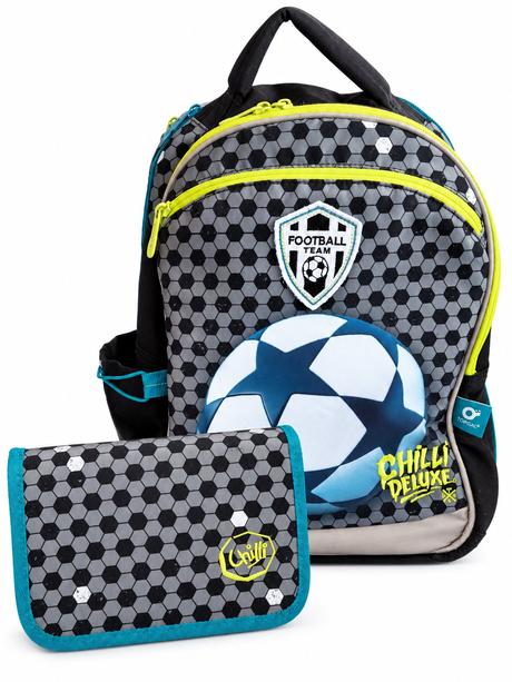 Školský batoh topgal futbalovy motív + peračník (2,